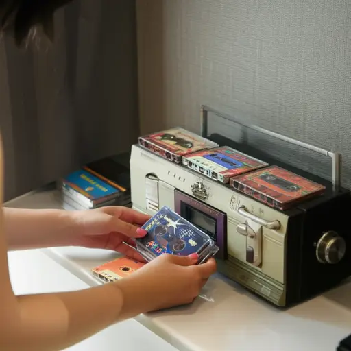 她保存了很多旧录音带，里面都是80年代的流行歌曲。