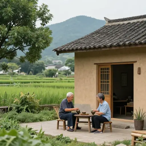 退休后，他们决定在乡村过安静的生活。