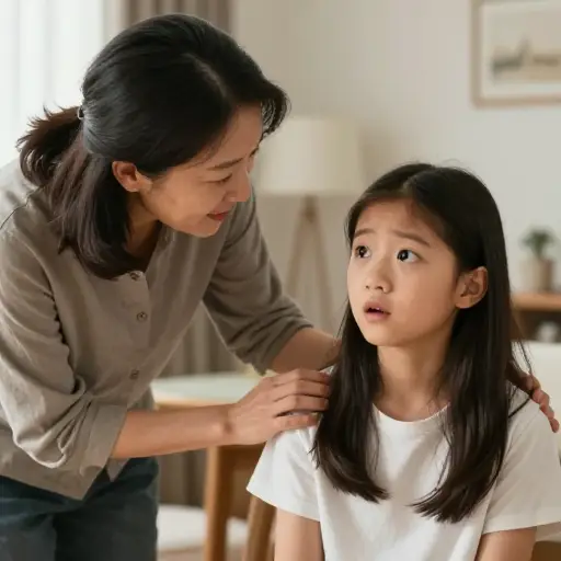 Donna 的母亲听到了她惊慌的喊叫声，现在轻声安抚道："你忘了 Elaine 在她朋友家过夜了吗？"