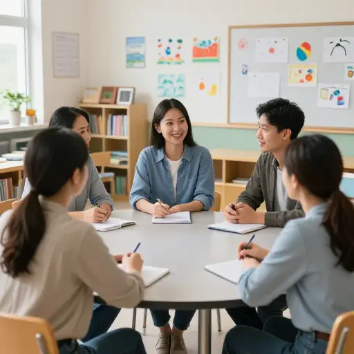 定期会议让家长和老师可以就孩子们的进步交换意见。