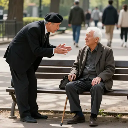 骗子把那位老人当作容易上当的傻瓜。