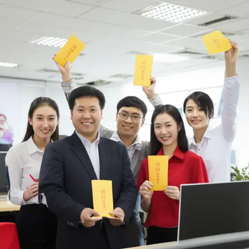 员工们的士气在年终奖金公布后大幅提升。