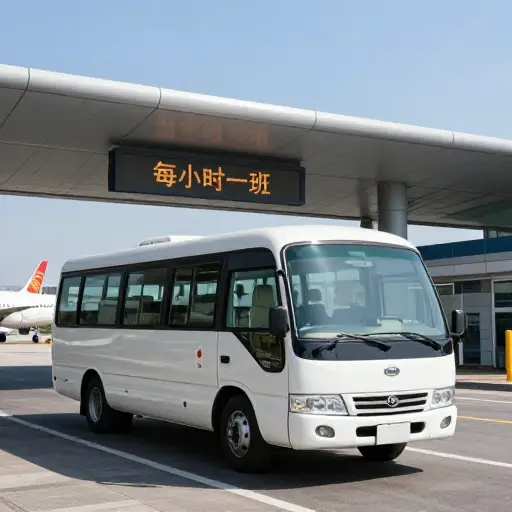 机场班车每小时一班。
