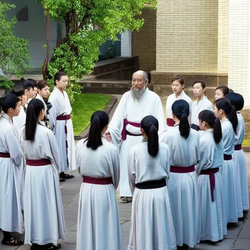 这位大师有十二个门徒跟随他学习。