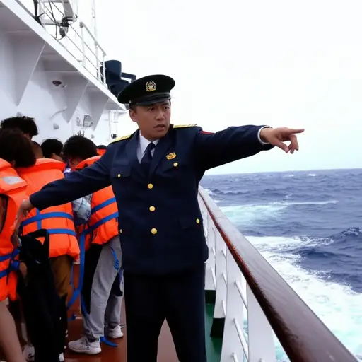 船长命令所有乘客立即穿上救生衣。