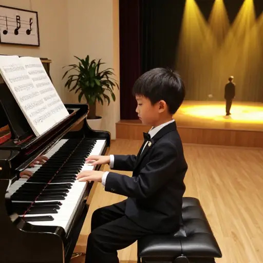 这位钢琴家展现出超乎寻常的音乐天赋，年仅五岁就能演奏高难度曲目。