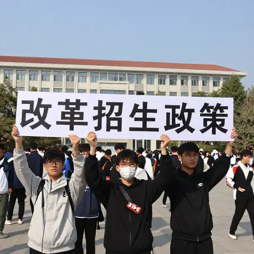 学生们要求改革大学的招生政策。