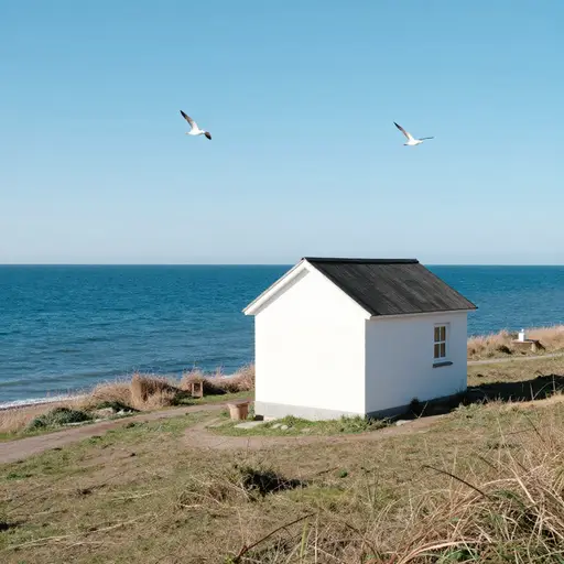我们住在海边。