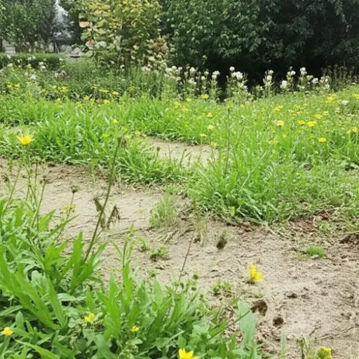 花园的当前状态需要更多照料。