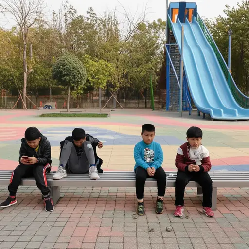 孩子们在假期里无所事事，整天闲逛。