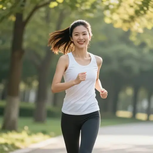 她将自己的健康归功于定期锻炼。