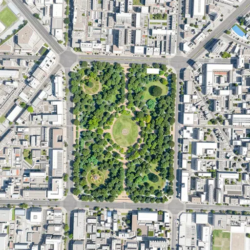 地图的中间是公园。