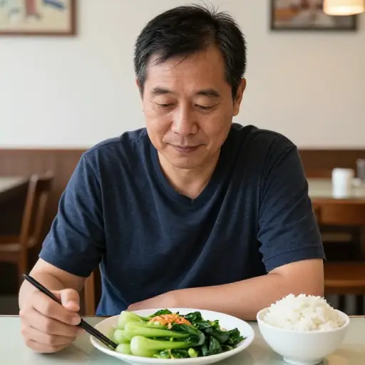 他喜欢淡味的菜肴，因为他的胃很敏感。