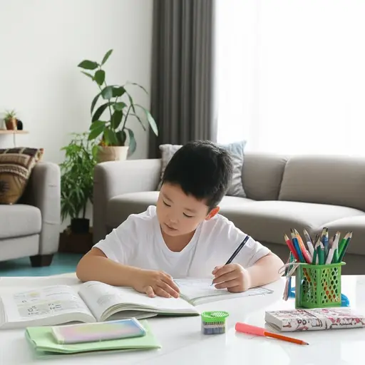 我经常在客厅里做作业。