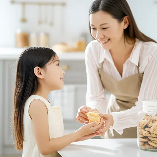 妈咪，我可以再吃一块饼干吗？