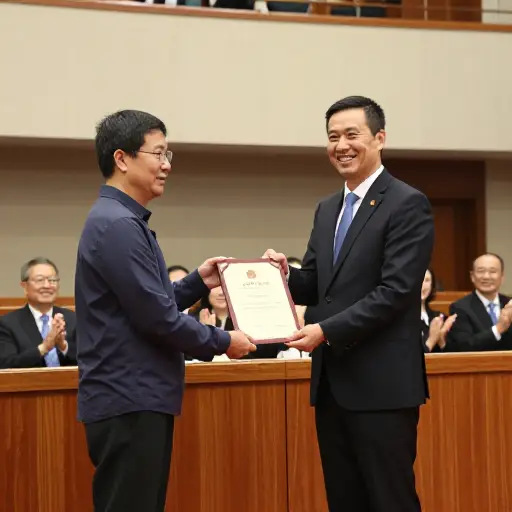市长向当地英雄颁发了奖项。