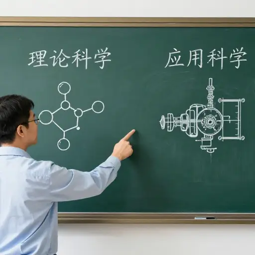在学术讨论中，理论科学与应用科学之间的区别至关重要。