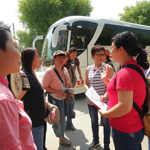 出发前导游简要地向我们介绍了行程安排。