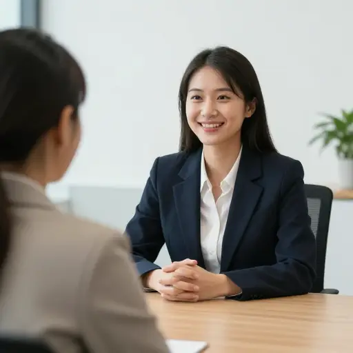 在面试中，她迷人的个性弥补了任何正式经验的不足。