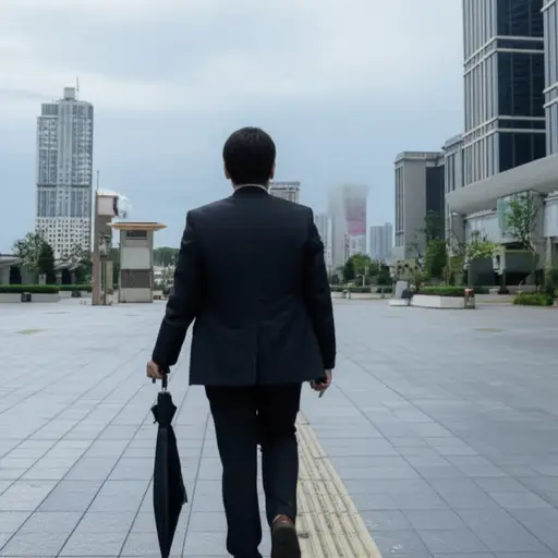 我上班路上总带把伞，以防下雨。