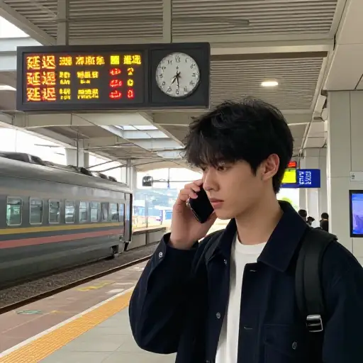 幸好你的火车晚点了，否则你就错过我们的电话了。