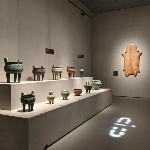 博物馆展出了数十件古代文物，其中一些可以追溯到三千多年前。