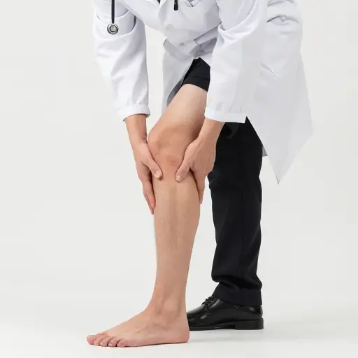 医生发现他的右腿有单侧无力症状。
