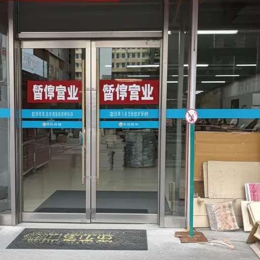 这家超市因装修问题暂时关门两周。