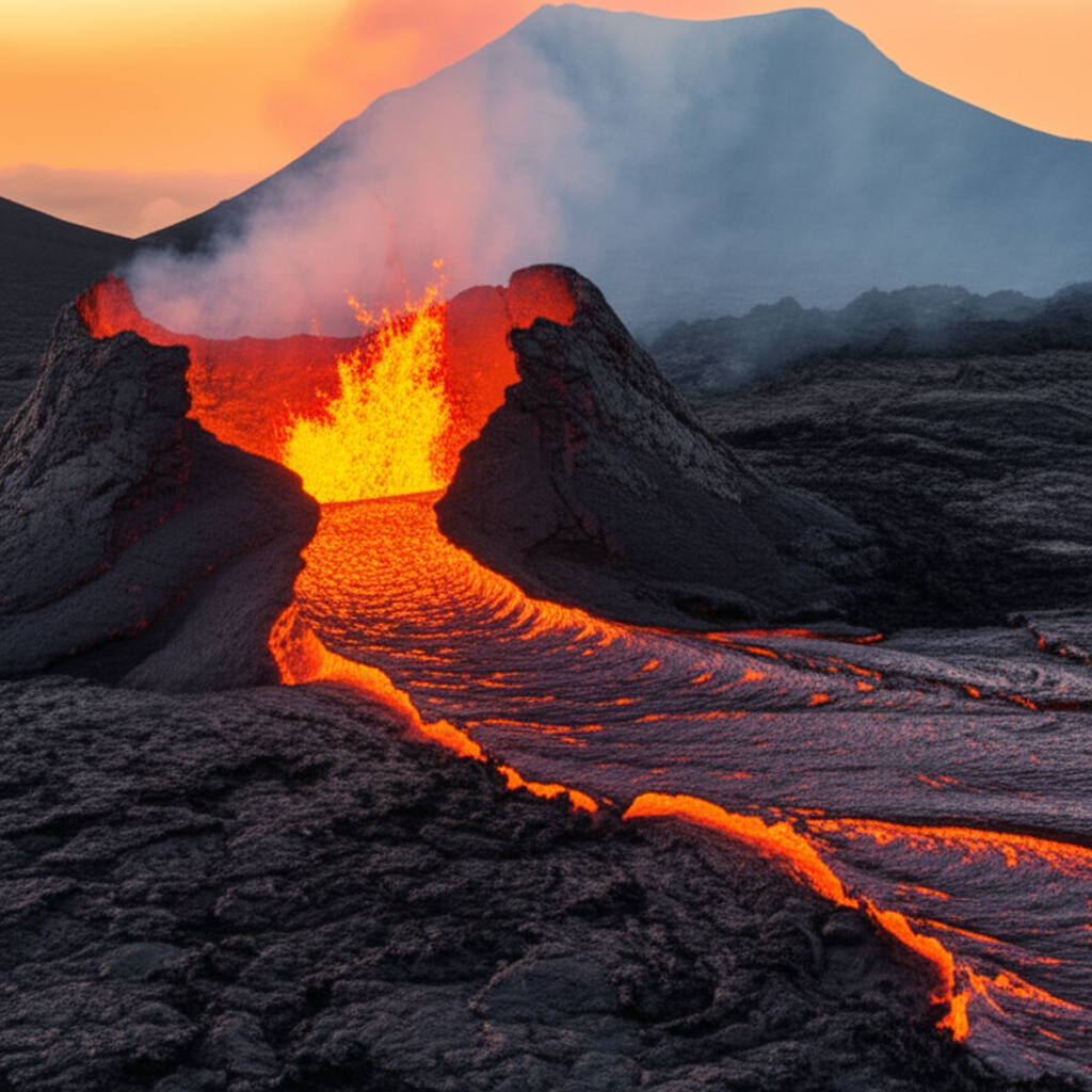 这个火山是一个活跃的地质体。