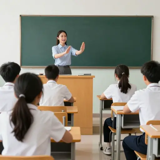老师要求学生们别打扰那个新来的孩子。