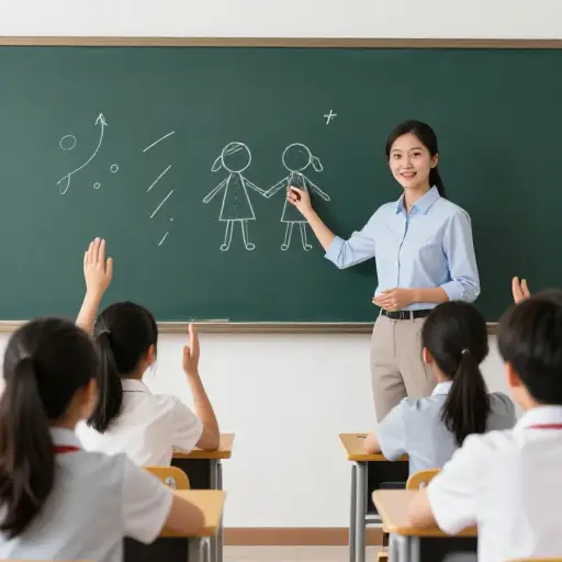 老师让我们用简单的话来定义'友谊'这个词。