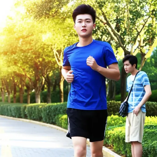 我哥哥比我更健康，因为他经常跑步。