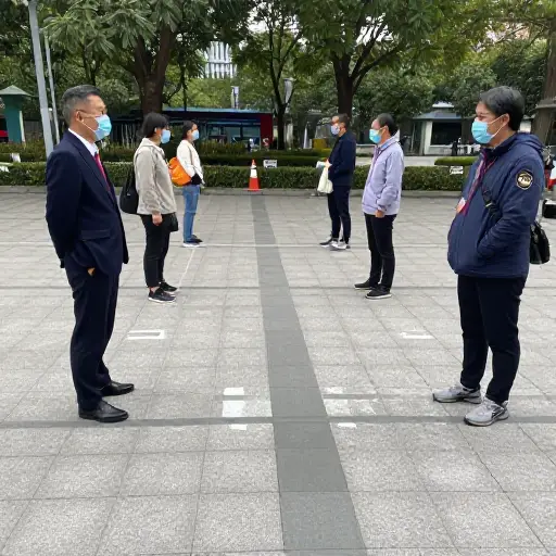疫情期间，我们必须彼此保持距离以确保安全。
