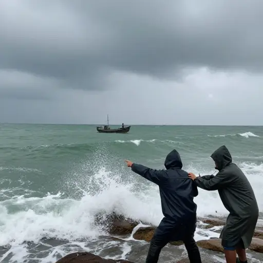 别让他们在暴风雨中出海。