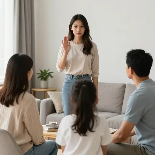 她向家人承诺她会改过自新。