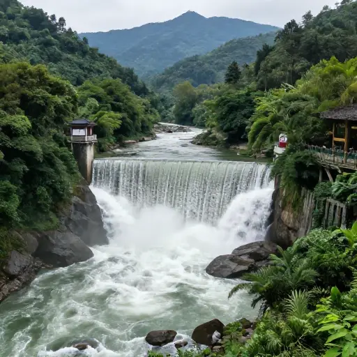 水力发电是一种来自流动水资源的可再生能源形式。
