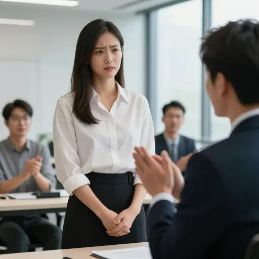 当她看到同事升职时，她不禁感到嫉妒。