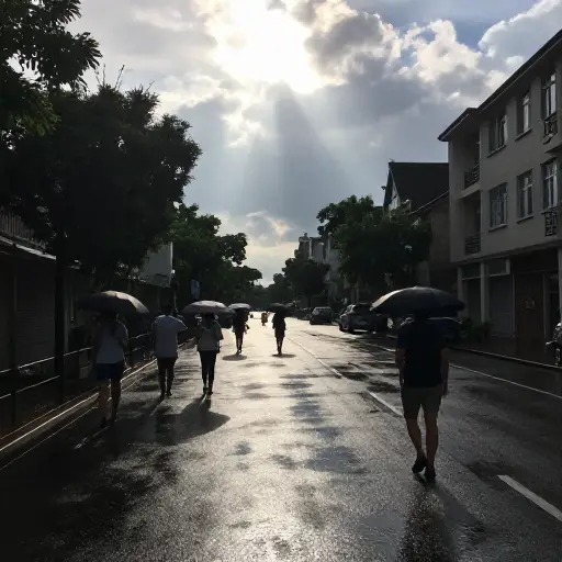 雨可能在午餐前就停了。