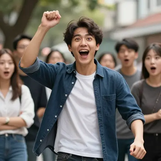 我太激动了，出了洋相。