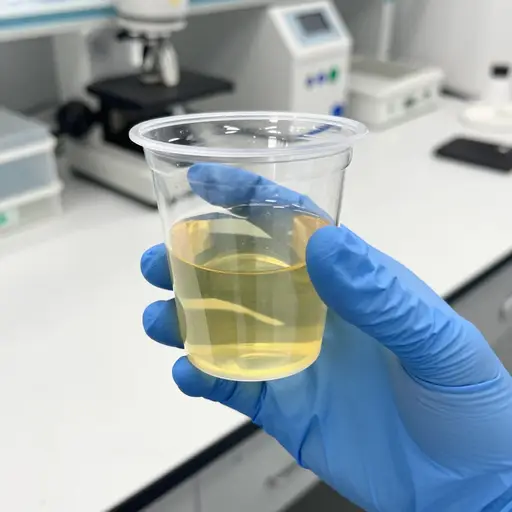 实验室要求提供尿液样本进行分析。