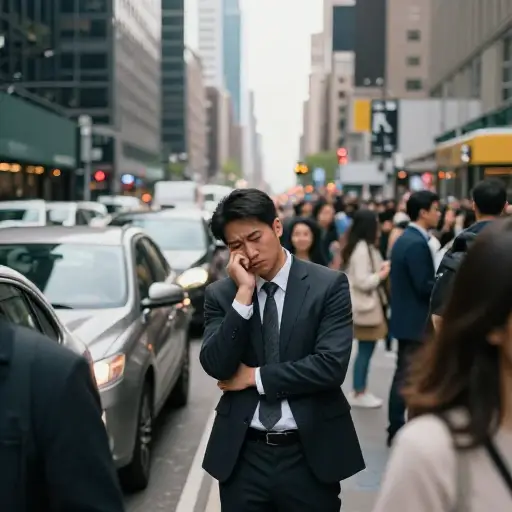 持续不断的噪音和压力定义了一种充满压力的都市生存状态。