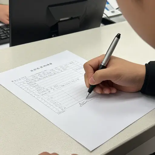 你需要在表格底部签字。