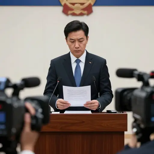 作为发言人，他向媒体宣读了官方声明。