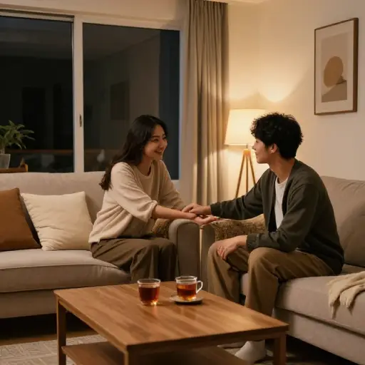 你何不留下来过夜，早上再开车回去？