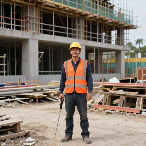 他的职业是建筑工人。