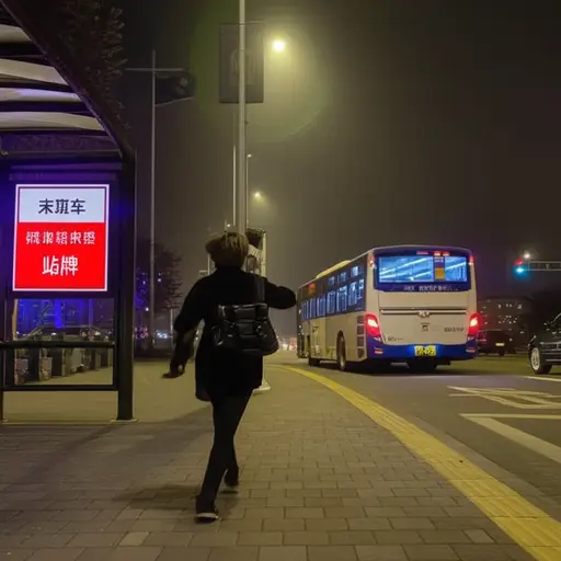 我正试着赶上最后一班公交车。