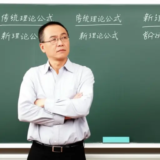 他对这个新理论持怀疑态度，因为它违背了传统观点。