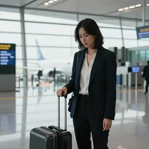 她的婚姻破裂后，她去国外生活了。