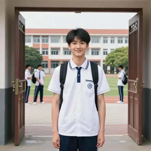 我弟弟是一名高中生。