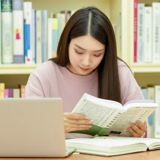 她正在研究现代日本语言与文化。